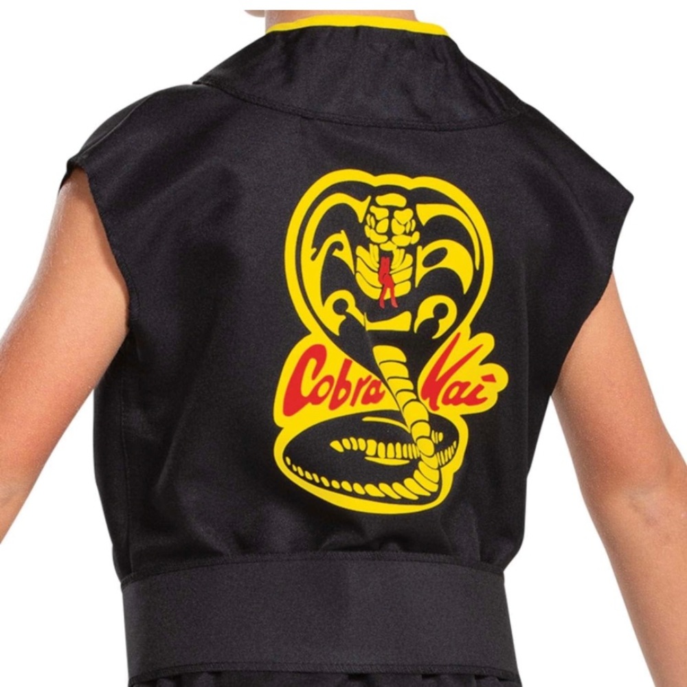 Disguise mens Cobra Kai Adult Costume, Official Cobra Kai Gi Adult Size L